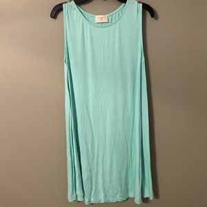 Teal colored Mini dress